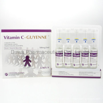 Guyenne 500mg/5ml Vitamin C Injection